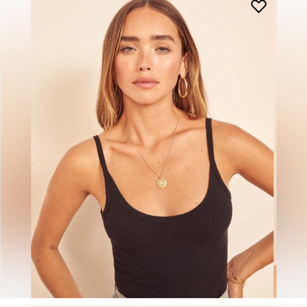 Reformation Luna black bodysuit